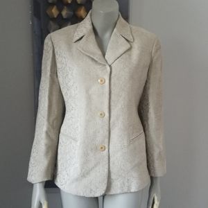 Emanuel Ungaro Textured Jacquard Blazer Sz10